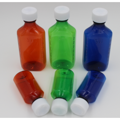 Plastic Rx Oval empty medicine Bottles